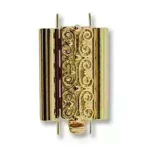 Beadslide Squiggle, Tube Clasp, 10x18mm - Image 3