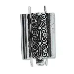 Beadslide Squiggle, Tube Clasp, 10x18mm - Image 4