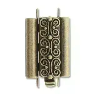 Beadslide Squiggle, Tube Clasp, 10x18mm - Image 5