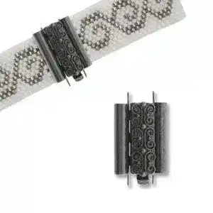 Beadslide Squiggle, Tube Clasp, 10x18mm - Image 7