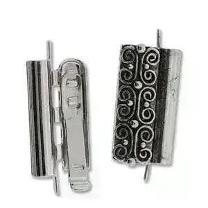 Beadslide Squiggle, Tube Clasp, 10x18mm - Image 8