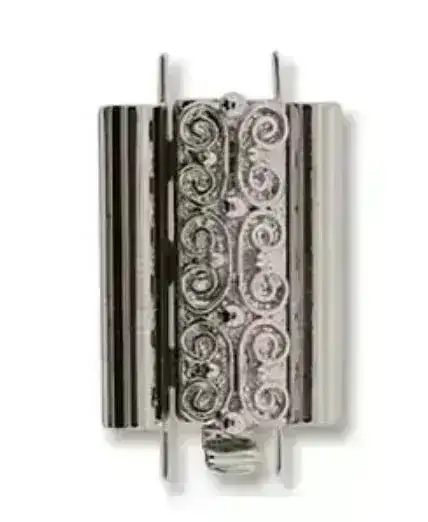 Beadslide Squiggle, Tube Clasp, 10x18mm - Image 9