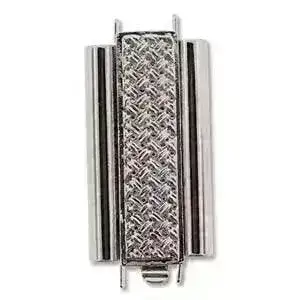 Beadslide Crosshatch, Tube Clasp, 10x24mm - Image 3