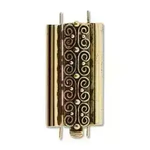 Beadslide Squiggle, Tube Clasp, 10x24mm - Image 5