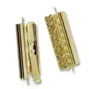 Beadslide Squiggle, Tube Clasp, 10x24mm - Image 8