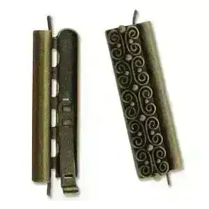 Beadslide Squiggle, Tube Clasp, 10x29mm - Image 5