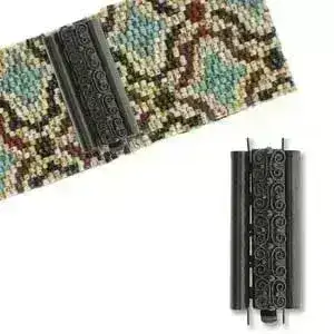 Beadslide Squiggle, Tube Clasp, 10x29mm - Image 6