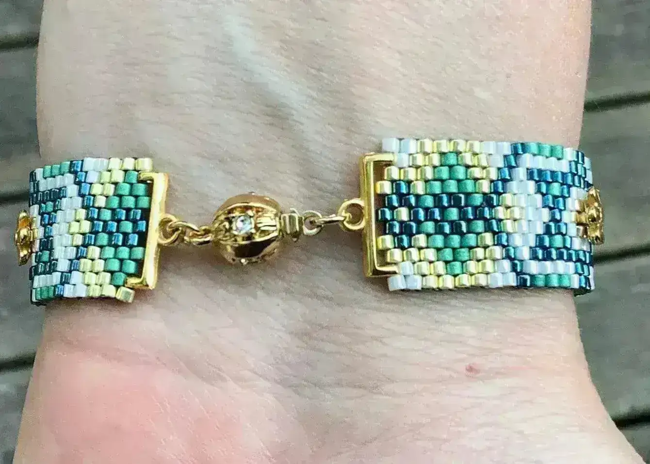 Cymbal Topolia II, III and IV, Delica Bead Ending or Connector - Image 5