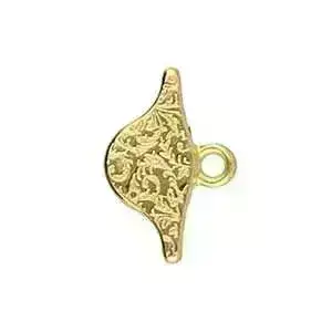 Cymbal Aosa, Paisley Bead Ending or Clasp Connector, 2 Pcs. - Image 3