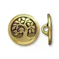 TierraCast Bird in a Tree Buttons, Small or Large, 5 Finishes - Image 4