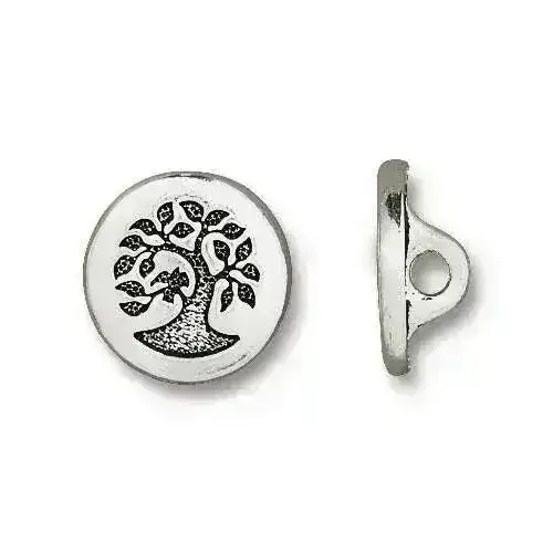 TierraCast Bird in a Tree Buttons, Small or Large, 5 Finishes - Image 7