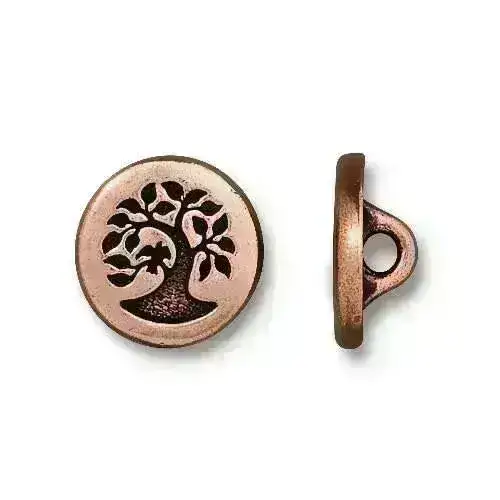 TierraCast Bird in a Tree Buttons, Small or Large, 5 Finishes - Image 8