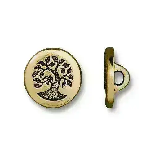 TierraCast Bird in a Tree Buttons, Small or Large, 5 Finishes - Image 9