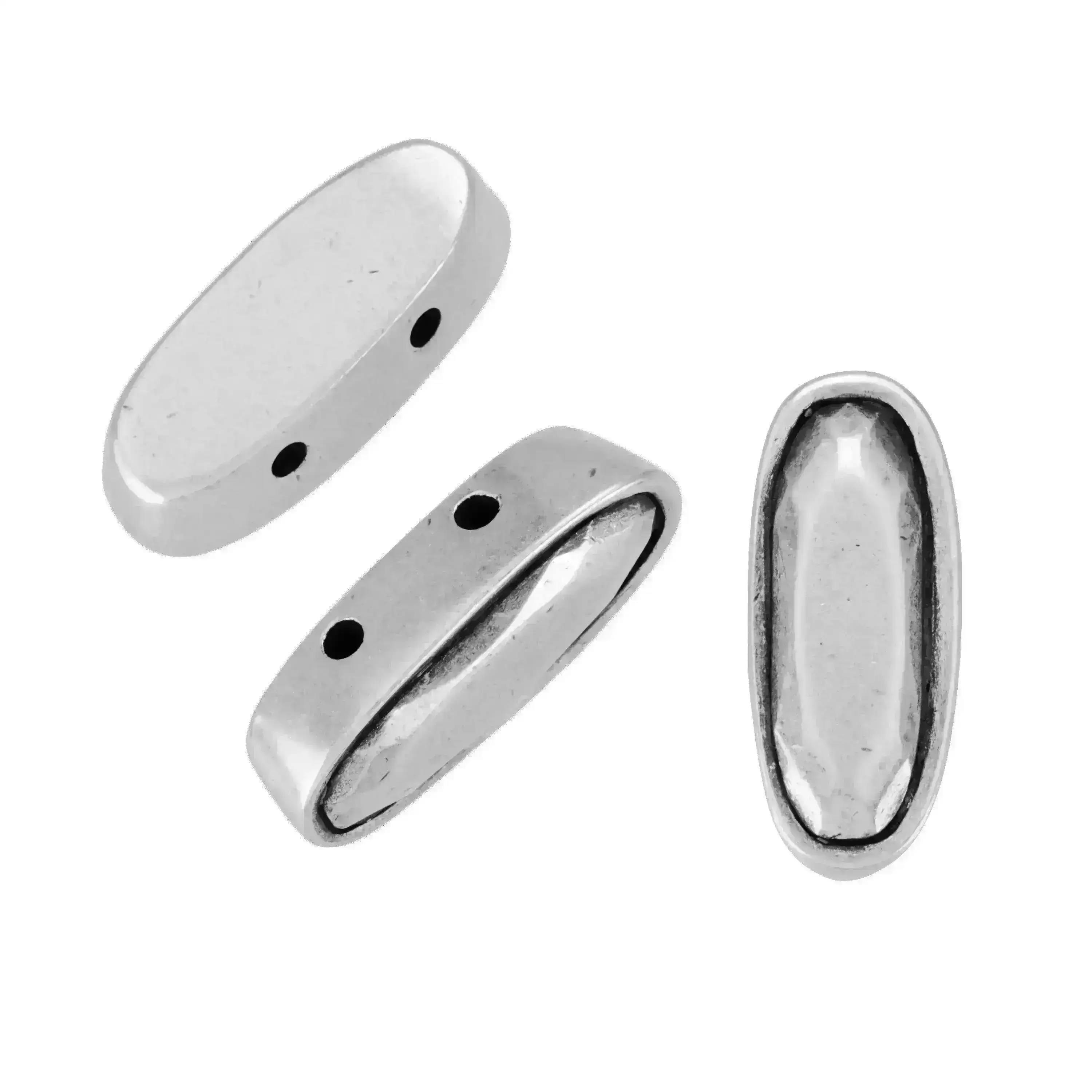 Gem! 2-Hole Beads, for 2 or 2.5mm Leather or Cord in 3 Sizes - Image 4