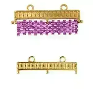 Kouroupa III, Cymbal Delica Bead Ending or Clasp Connector, 2 Pcs. 4 Finishes - Image 3