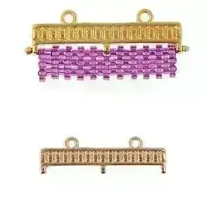 Kouroupa III, Cymbal Delica Bead Ending or Clasp Connector, 2 Pcs. 4 Finishes - Image 4