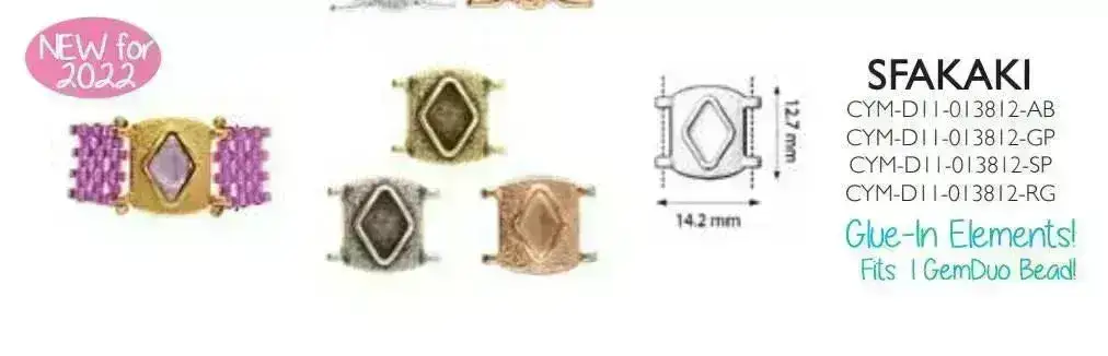 Sfakaki, Cymbal Delica Connectors with Glue in Element, 4 Finishes - Image 6