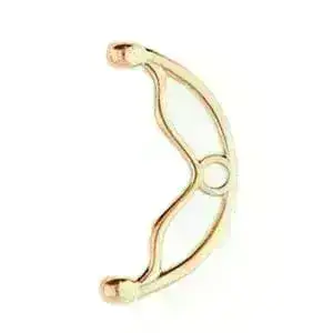 Cymbal, Sitanos II 8/0 Ending or Clasp Connector, 2 Pcs. 4 Finishes - Image 4