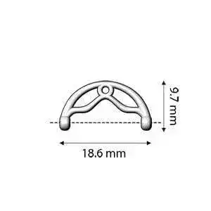 Cymbal, Sitanos II 8/0 Ending or Clasp Connector, 2 Pcs. 4 Finishes - Image 5