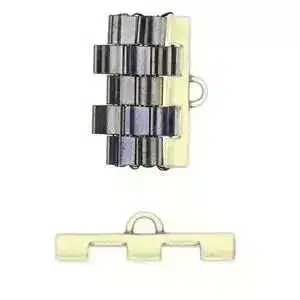 Cymbal, Soros III Tila Bead Ending or Connector, 2 Pcs. 4 Finishes - Image 4