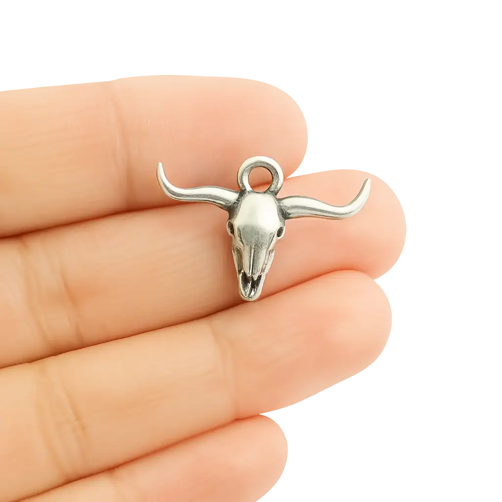 TierraCast Texas Longhorn Charm or Pendant, 2 Pcs - Image 9
