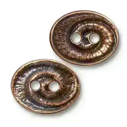 Swirl Oval Buttons, 2 Pcs. 5 Finishes - Image 3