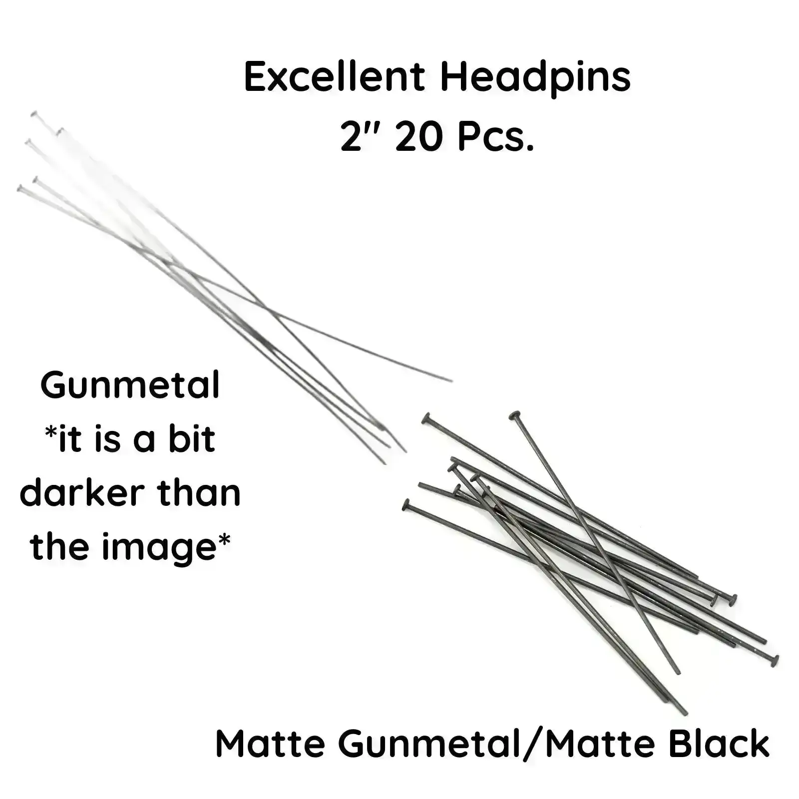 Euro Head Pins, Flat Top, 20-Gauge - Image 3