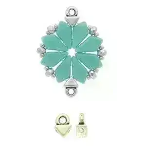 Agali, Cymbal Kite Bead Ending or Connector, 4 Pcs. 4 Finishes - Image 5