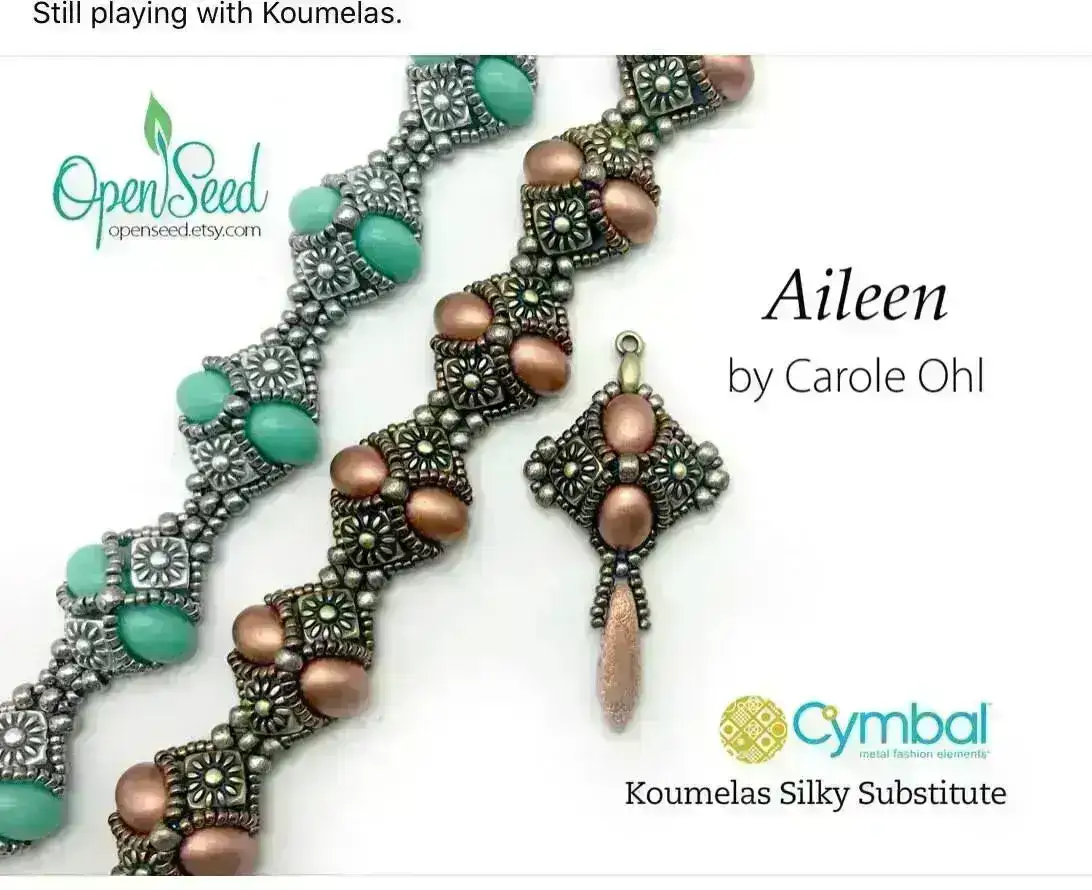 Cymbal Koumelas Silky Bead Substitute or Embellishment, 4 Pcs. - Image 6