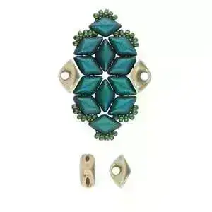 Tripiti, Cymbal Gemduo Side Beads, 4 Pcs. 4 Finishes - Image 7