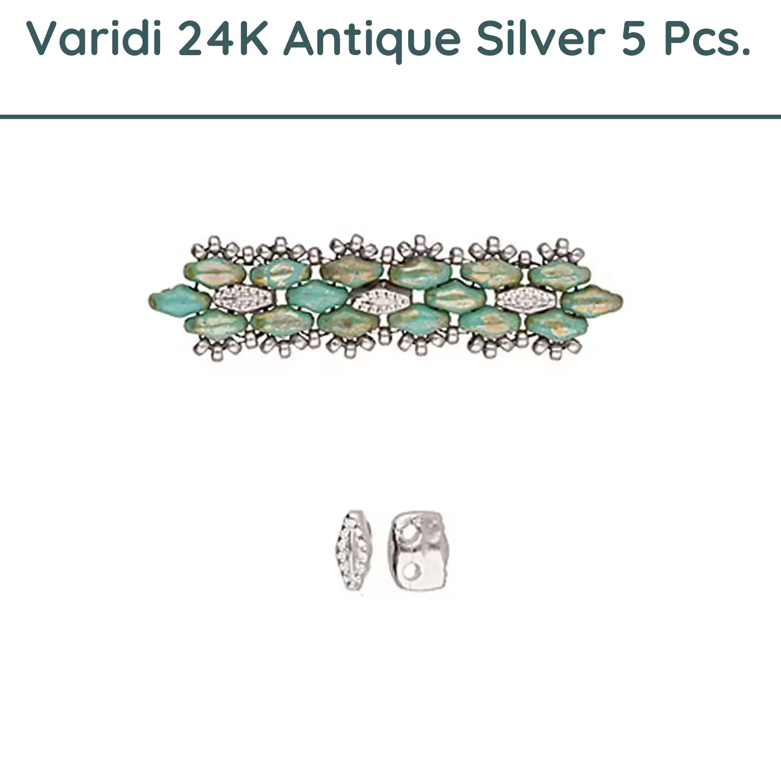 Cymbal Varidi, Superduo Bead Substitute, 5 Pcs. or 20 pcs. - Image 3