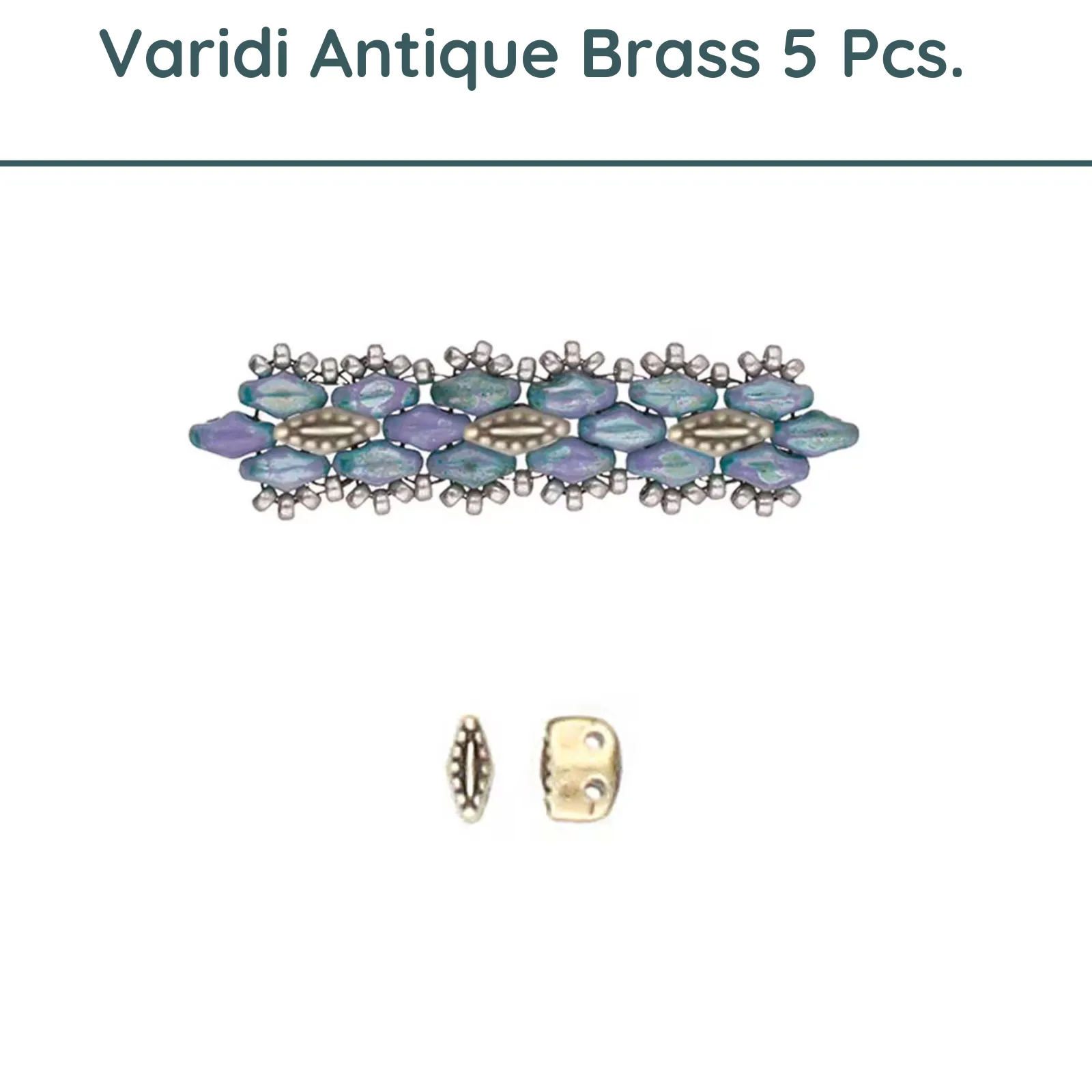 Cymbal Varidi, Superduo Bead Substitute, 5 Pcs. or 20 pcs. - Image 5