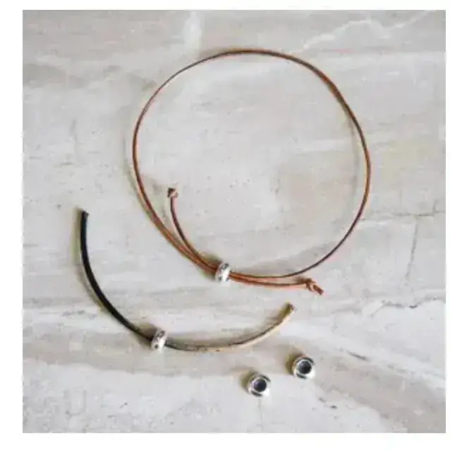 MEDIUM Bead Stoppers for Leather, Cord or Chain, Hole 2.2mm - Image 11