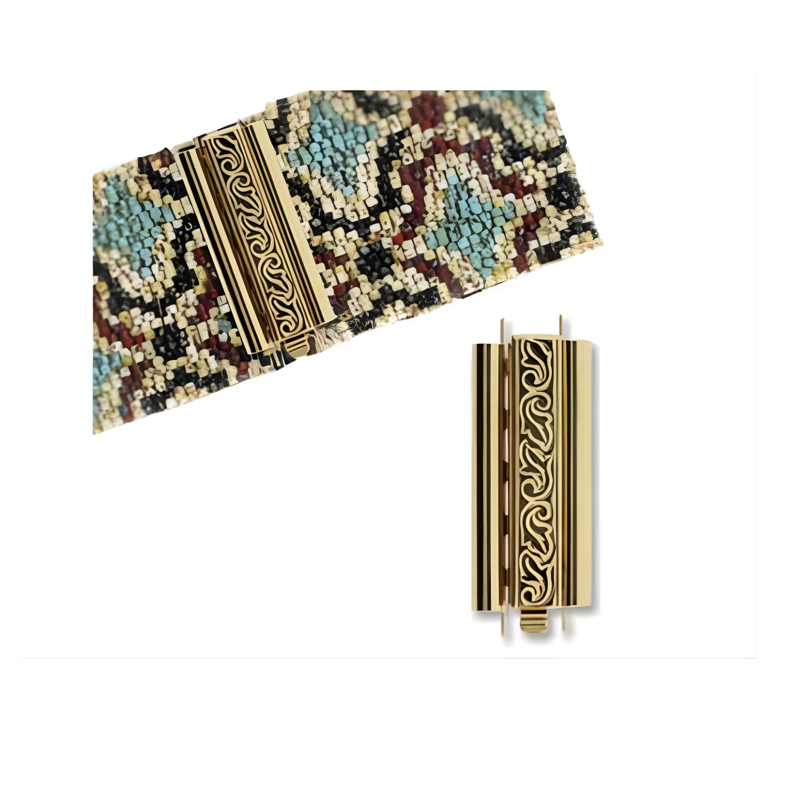 Beadslide Swirl Design, Tube Clasp, 10x24mm - Image 7