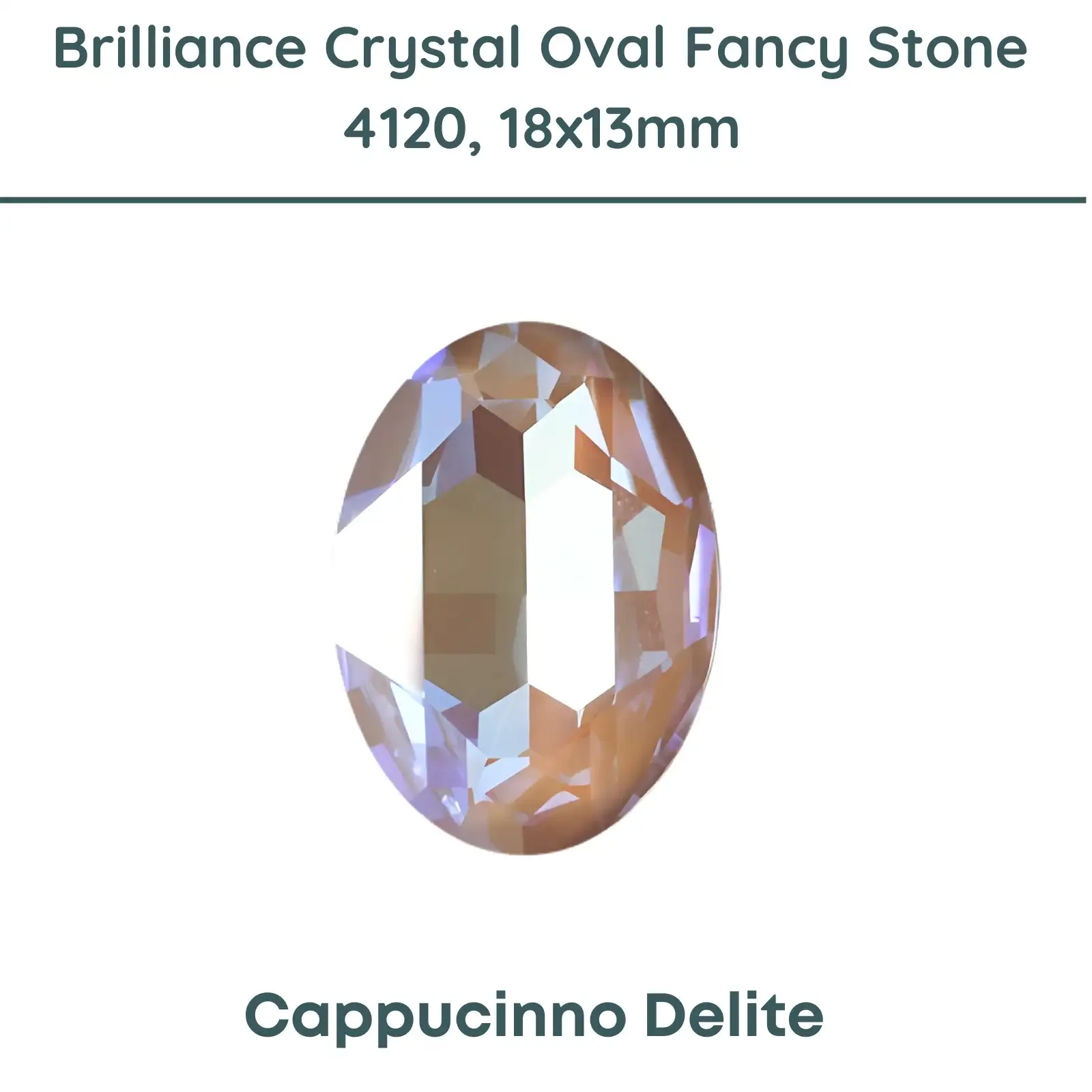 Brilliance Crystal, 4120 (18x13mm) Fancy Stones, Cappuccino Delite - Image 3