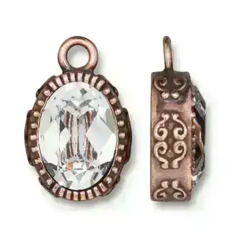 TierraCast Celestial Charm Pendant with Austrian Crystal in 3 Finishes - Image 4