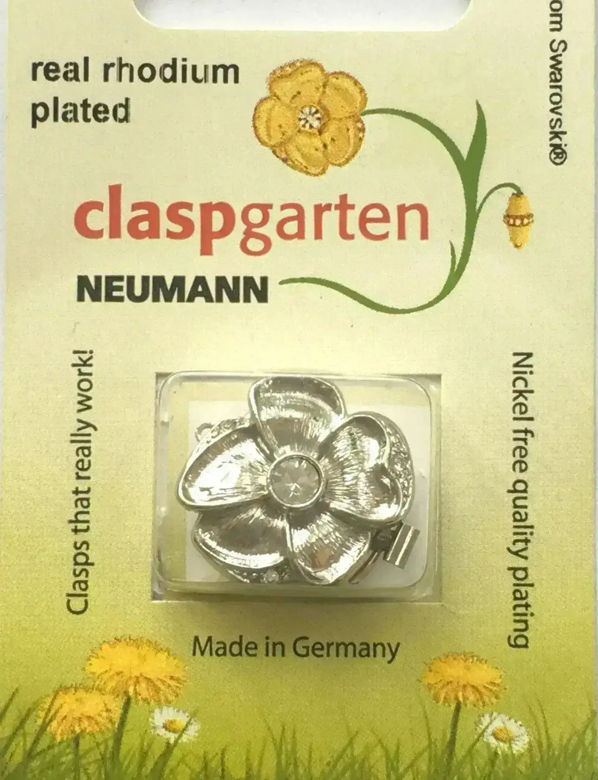 Claspgarten Medium Flower, 1-Strand Box Clasp, 2 Finishes - Image 5