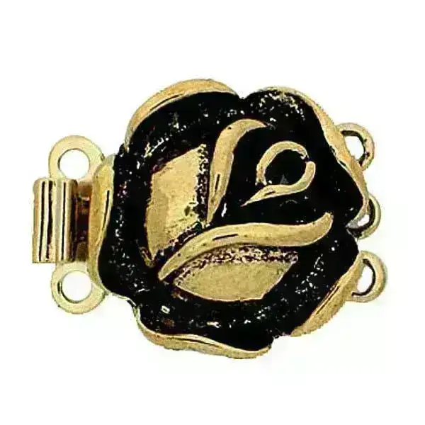 Claspgarten Rose, 3-Strand Box or Tongue Clasps, 2 Finishes - Image 3
