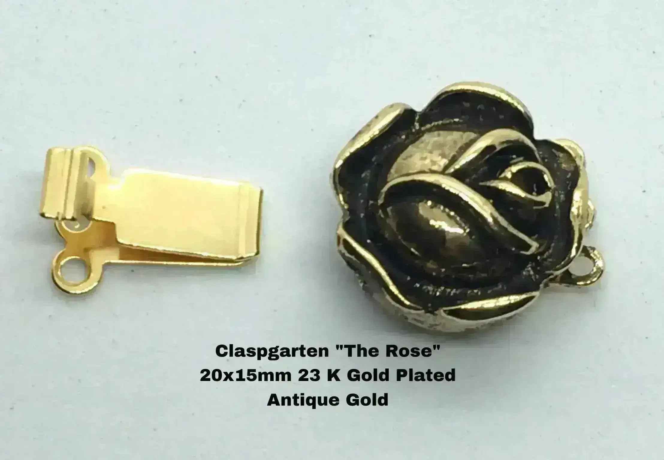 Claspgarten Rose, 3-Strand Box or Tongue Clasps, 2 Finishes - Image 4