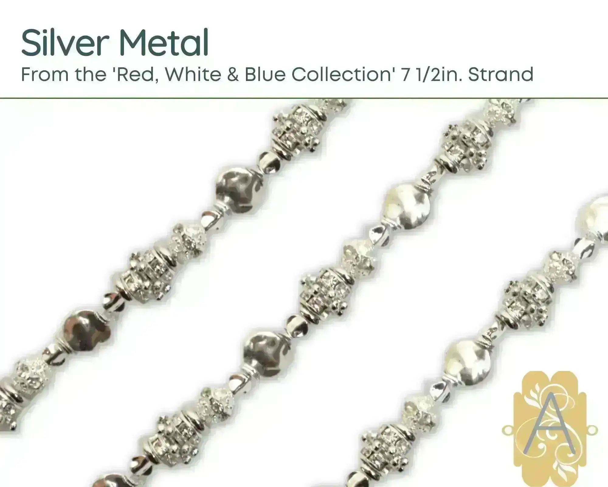 Red, White, & Blue Collection , 7 1/2in. Color Classic Bead Strands by Jesse James Beads - Image 4