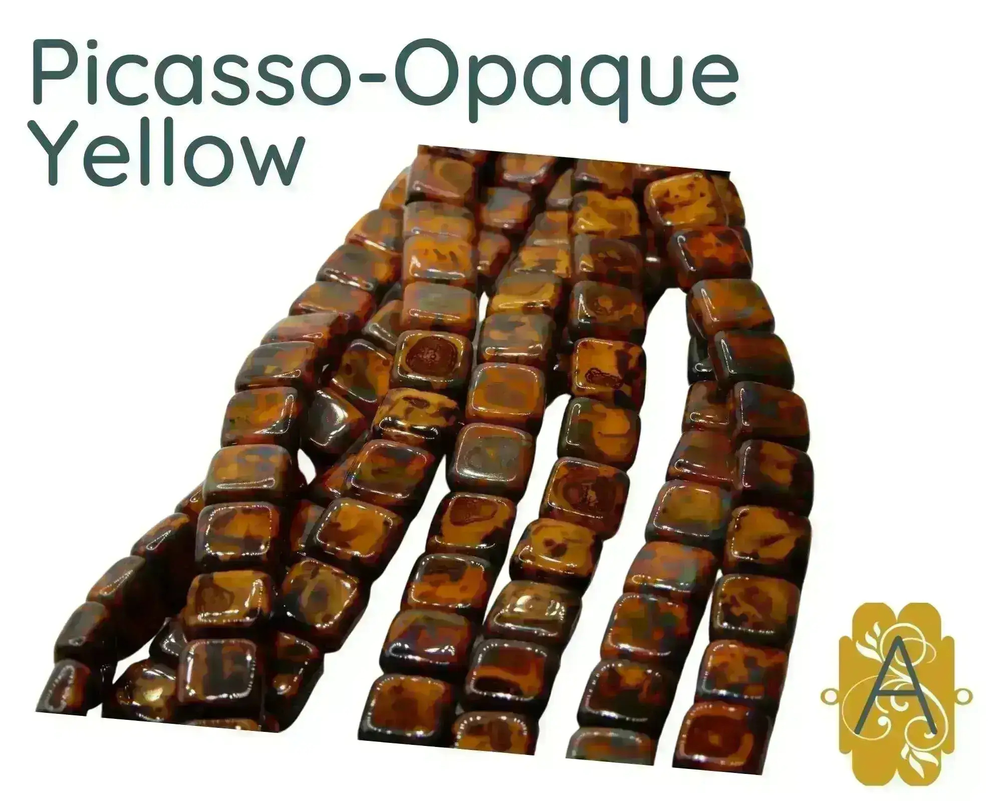 CzechMate Tile Beads, 6mm, Picasso Collection - Image 7