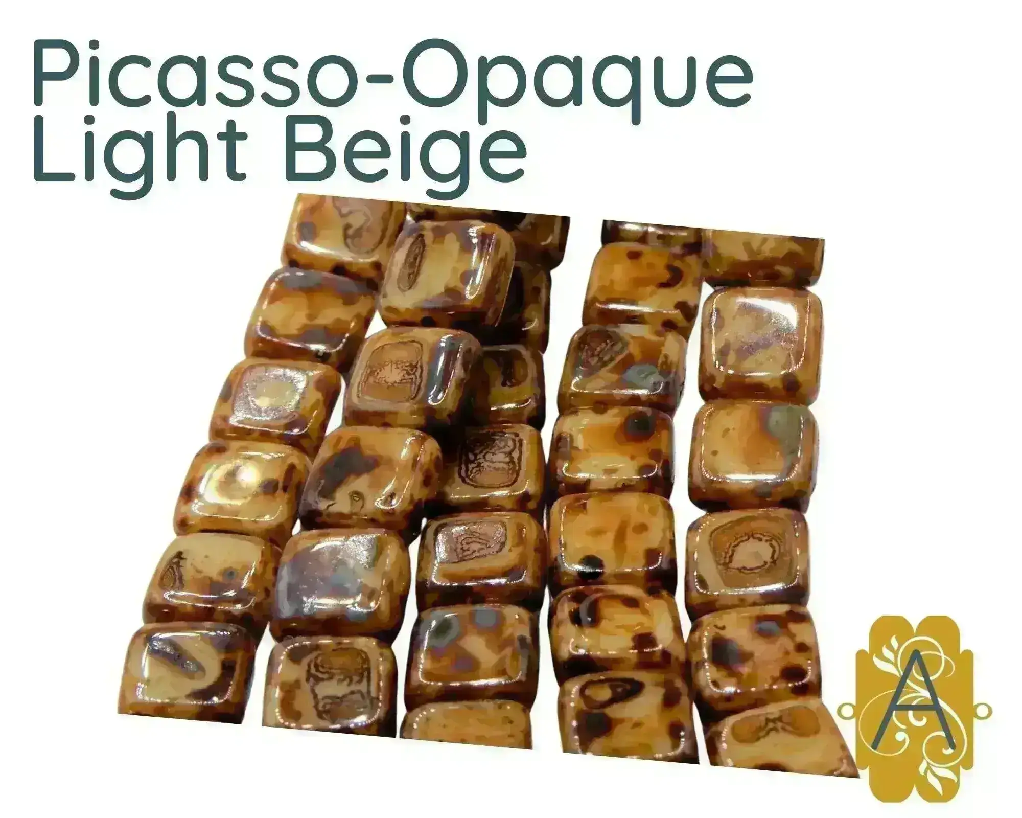 CzechMate Tile Beads, 6mm, Picasso Collection - Image 8