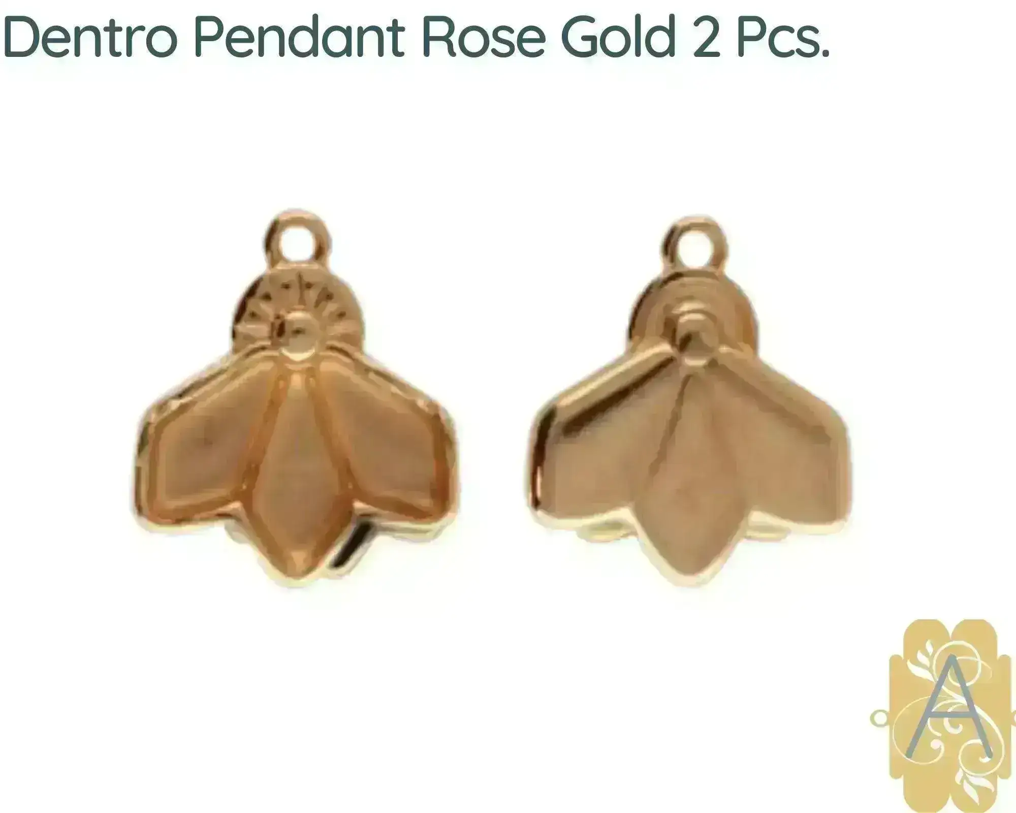 Dentro, Cymbal Kite Bead Charm or Pendant with Glue in Element, 2 Pcs. - Image 4