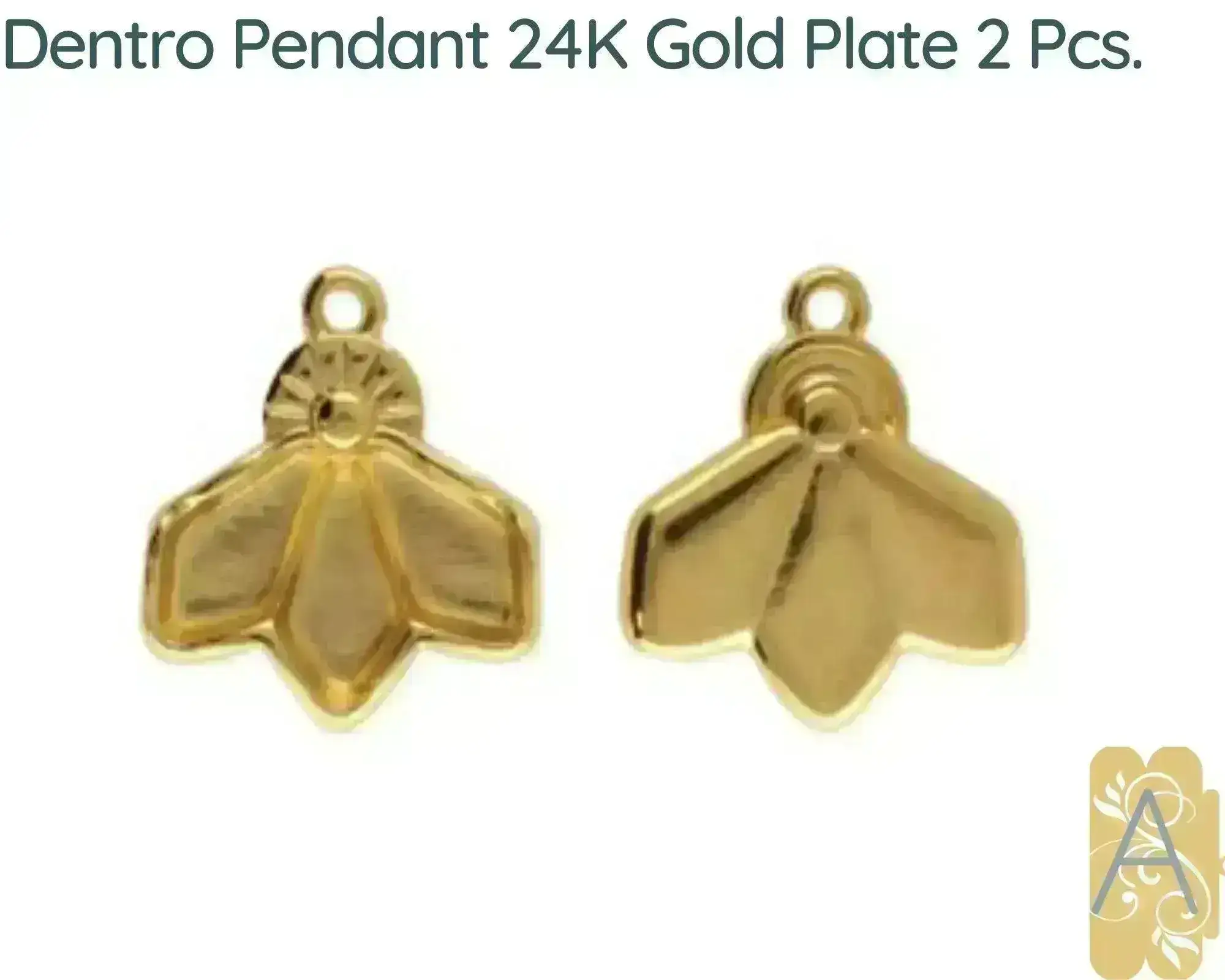 Dentro, Cymbal Kite Bead Charm or Pendant with Glue in Element, 2 Pcs. - Image 6