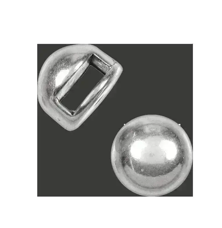 Dome or Pyramid Sliders for Leather or Cork, 10mm in Antique Silver - Image 4