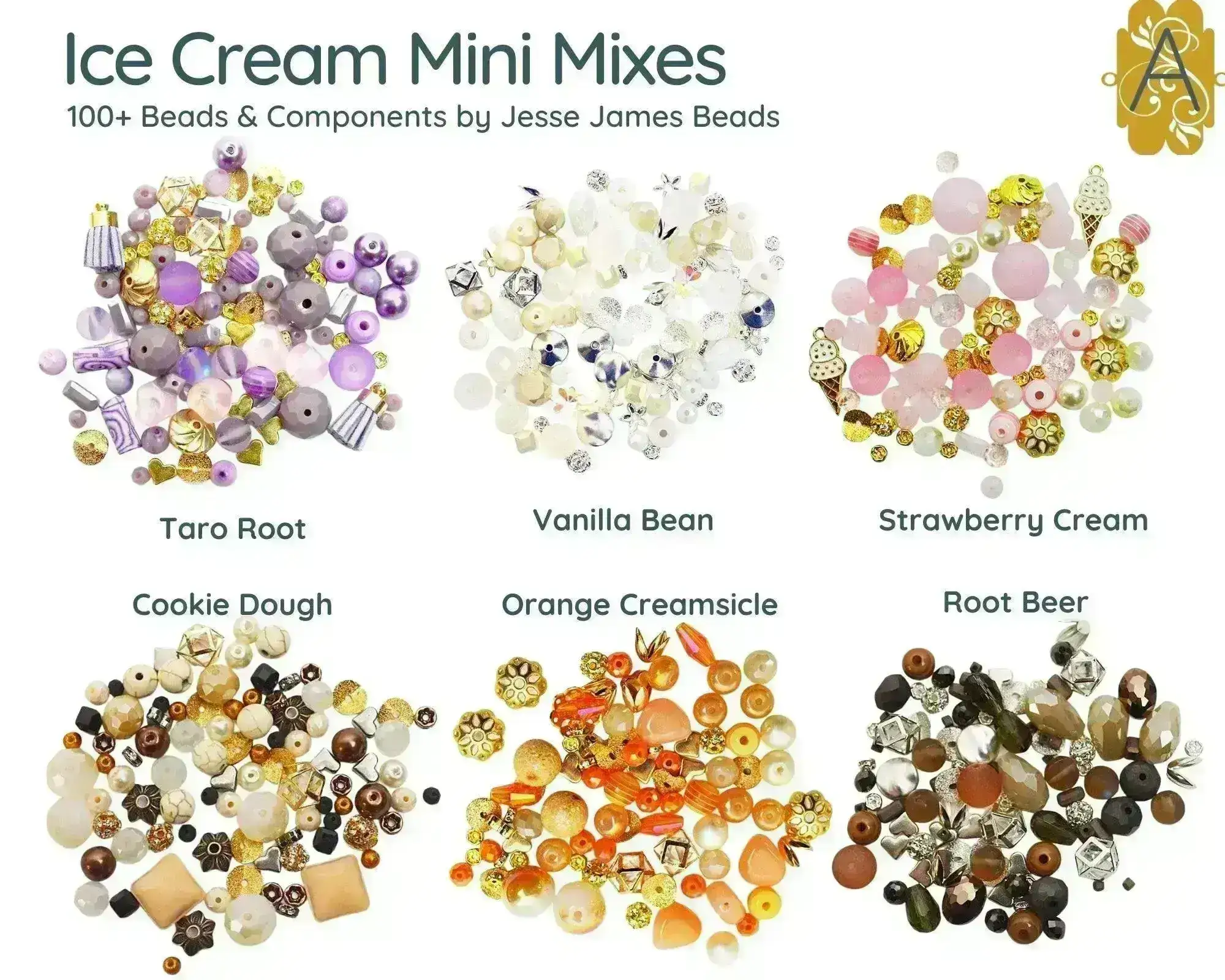 Farmers Market Fresh Mini Mixes by Jesse James Beads. Root Beer - Image 3