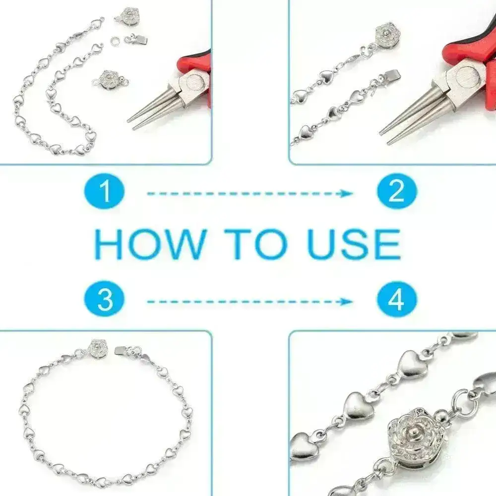 FLEUR, Round or Hex, Small Box Clasp, 1 Strand, 2 Sets - Image 5