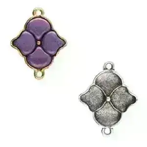 Kalogeri, Cymbal Ginko Bead Pendant or Connector, 4 Finishes - Image 3