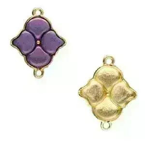 Kalogeri, Cymbal Ginko Bead Pendant or Connector, 4 Finishes - Image 4