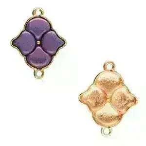 Kalogeri, Cymbal Ginko Bead Pendant or Connector, 4 Finishes - Image 5